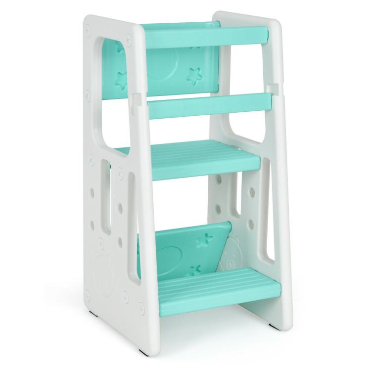 Toddler & Kids Room |  Kids Kitchen Step Stool with Double Safety Rails Green Furniture Green