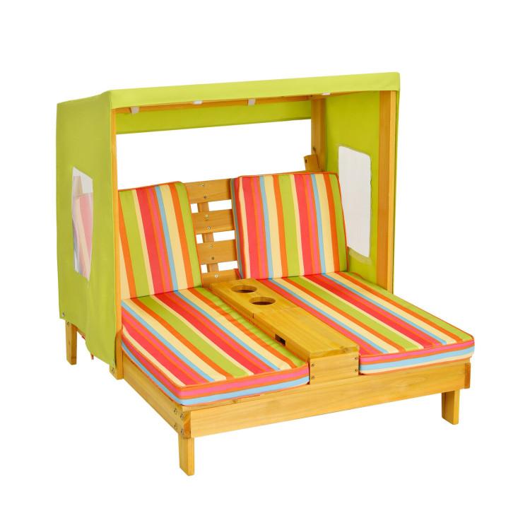 Toddler & Kids Room |  Kids Patio Lounge Chair with Cup Holders and Awning Multicolor Furniture Multicolor