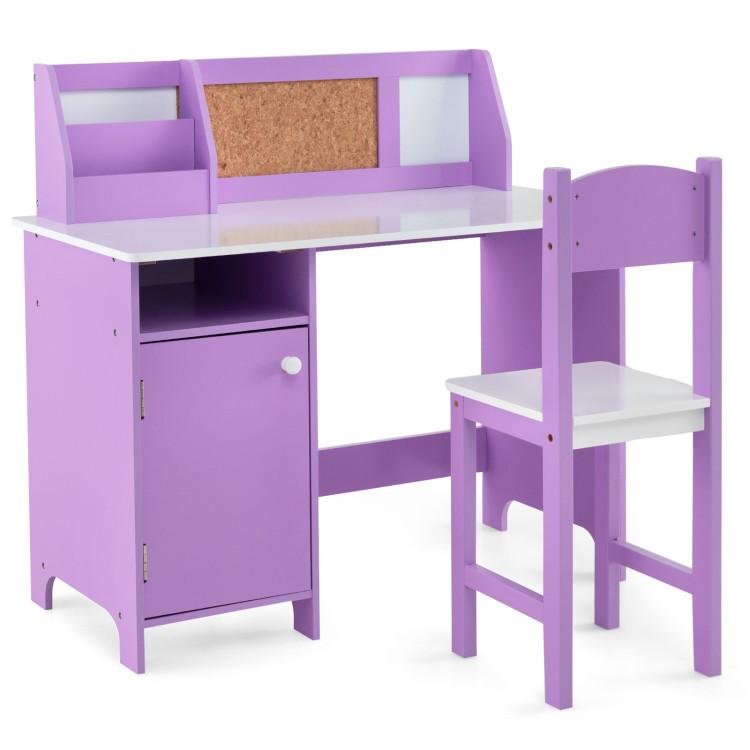 Toddler & Kids Room |  Kids Table and Chair Set for Arts, Crafts, Homework, Home School Purple Furniture Purple