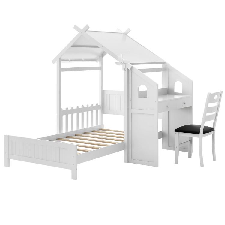 Beds & Bed Frames |  Twin House Bed with with 2 Drawers and Windmill White Bedroom Beds & Bed Frames